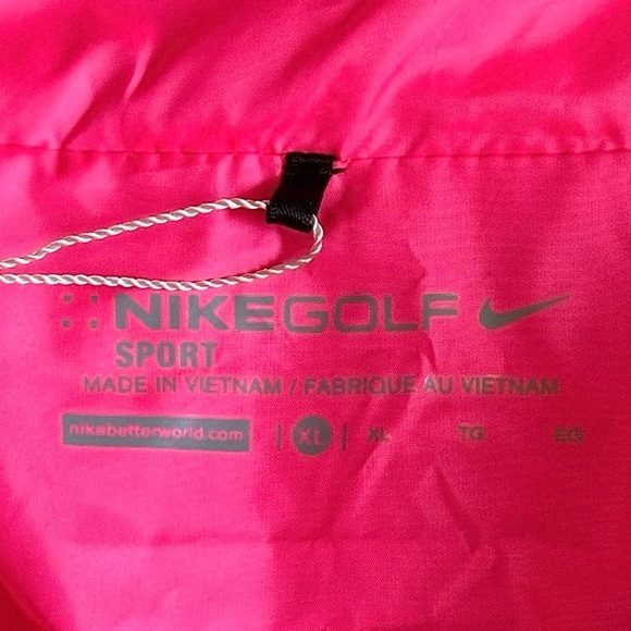 Nike Golf Thermal Vest XL NWT Pink Plaid Argyle Mock Neck Barbie Sport Athletic - Picture 10 of 12